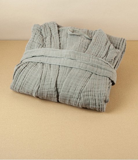 Organic Cotton Fine 3-ply Gauze Bathrobe