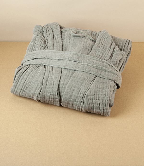 Organic Cotton Fine 3-ply Gauze Bathrobe