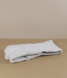 Cotton terry and canvas oven gloves