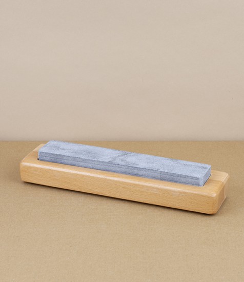 Spanish Natural Sharpening Stone for Knives, Wooden Case