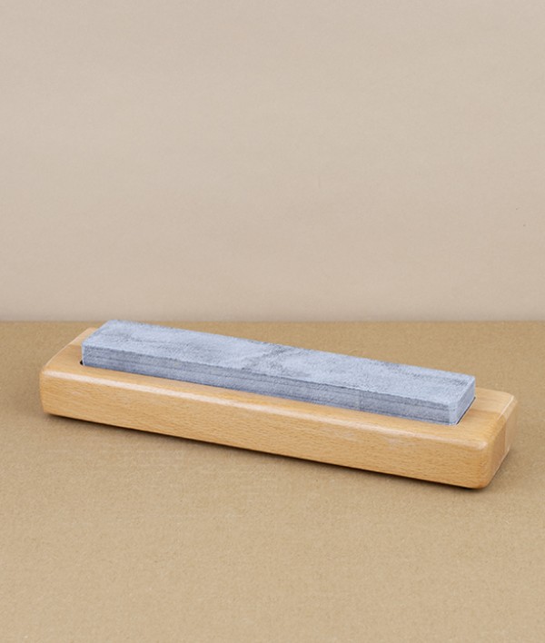 Spanish Natural Sharpening Stone for Knives, Wooden Case