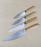 Spanish four knife set with roll