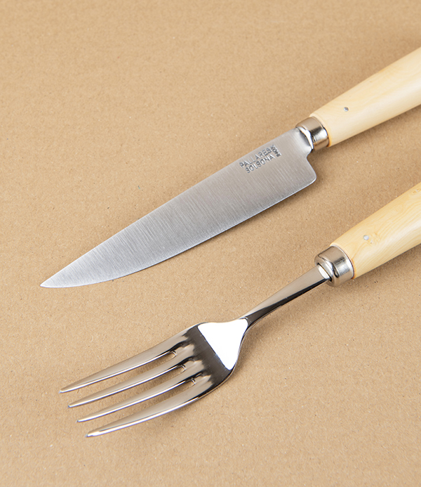 Pallarès Knife & Fork Set, Boxwood & Stainless Steel