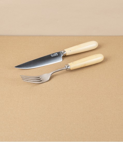 Pallarès Knife & Fork Set, Boxwood & Stainless Steel