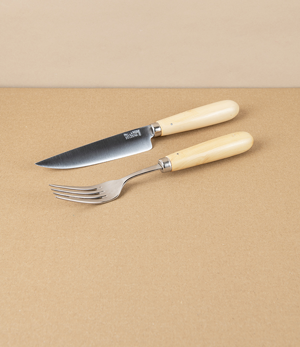 Pallarès Knife & Fork Set, Boxwood & Stainless Steel
