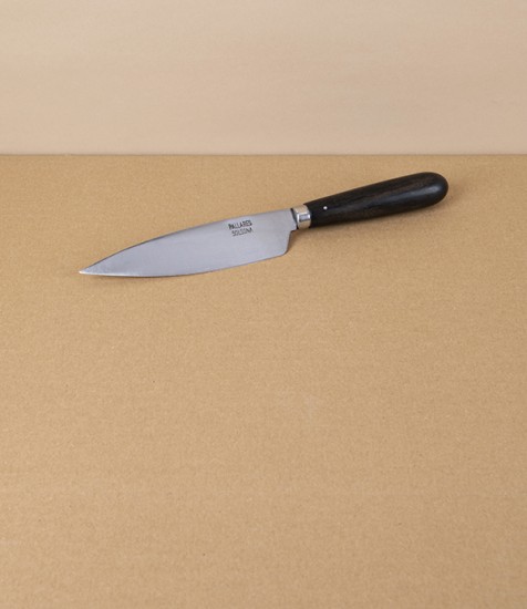Pallarès Utility Knife with Ebony Handle, Carbon Steel, 13cm