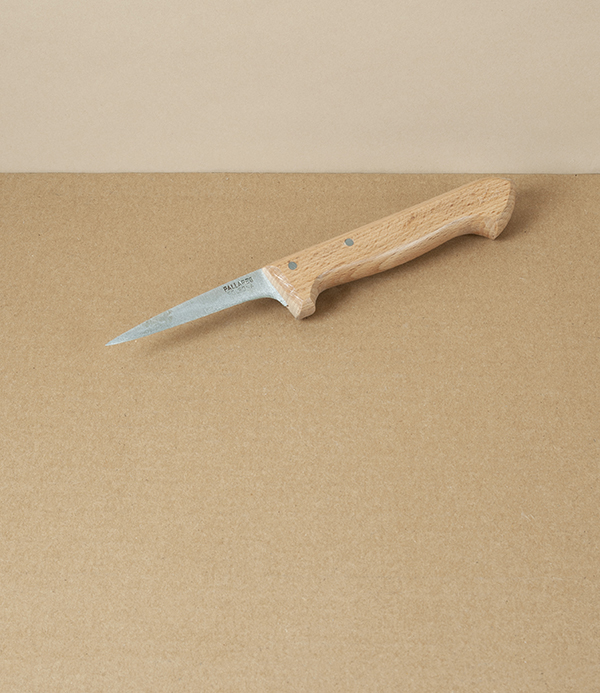 Spanish Carbon Steel Grafting Knife, Beechwood Handle