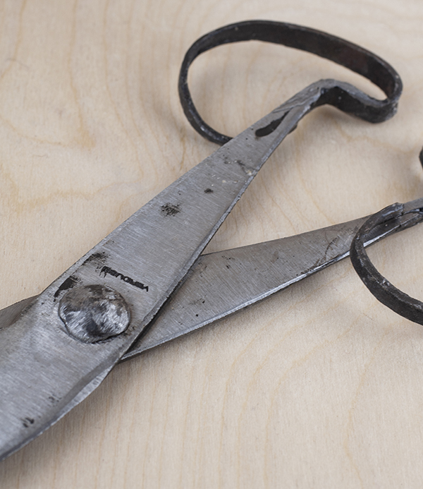Hand forged garden scissor shears