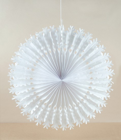 Paper Fan Decoration, White Oak