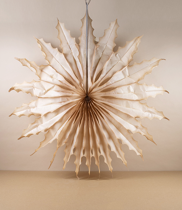 Hand-Dyed Paper Fan Decoration, Sunburst Fan