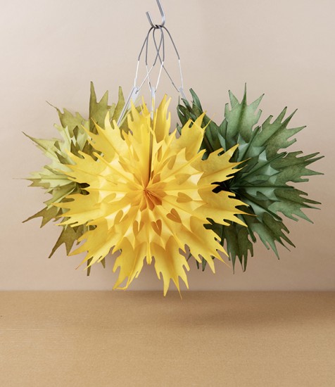 Paper Fan Decorations, Mini Snowflake Trio, Forest