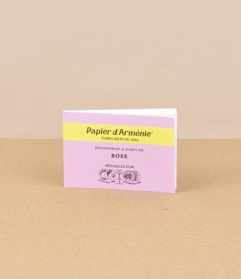 Papier d'Armenie incense, Rose