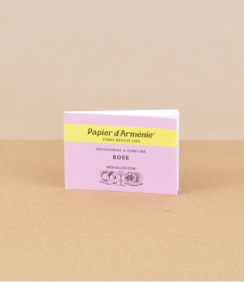 Papier d'Armenie incense, Rose