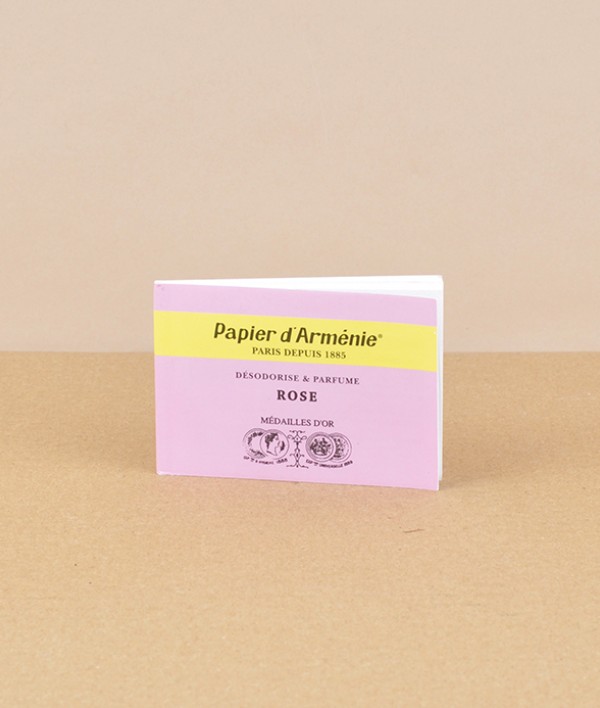 Papier d'Armenie incense, Rose