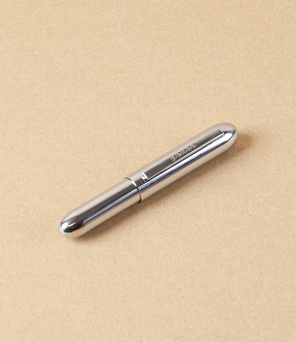 Penco Bullet Pocket Ballpoint Pen, Silver