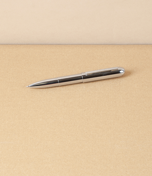 Penco Bullet Pocket Ballpoint Pen, Silver