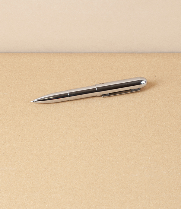 Penco Bullet Pocket Ballpoint Pen, Silver