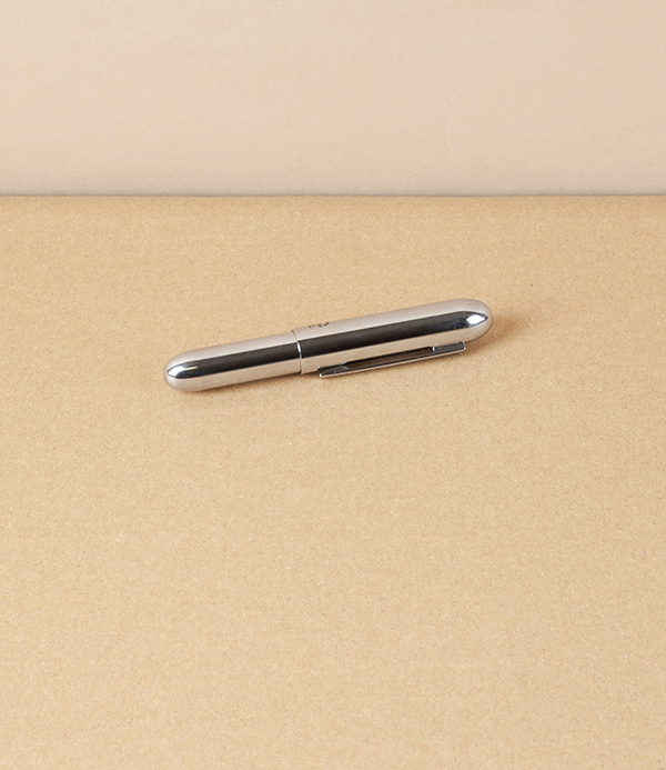 Penco Bullet Pocket Ballpoint Pen, Silver