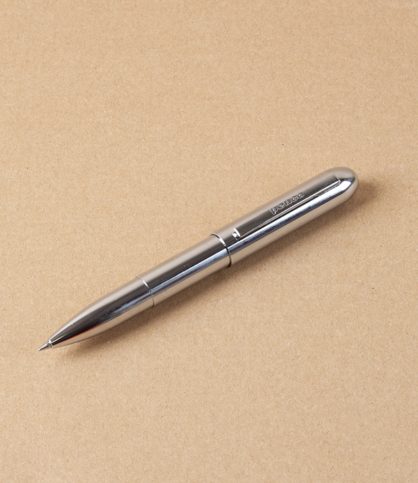 Penco Bullet Pocket Ballpoint Pen, Silver