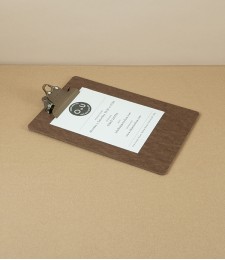 Penco Hardboard Clipboard with Bronze Clip, A5