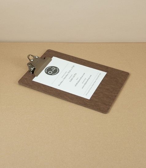 Penco Hardboard Clipboard with Bronze Clip, A5