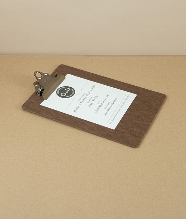 Penco Hardboard Clipboard with Bronze Clip, A5