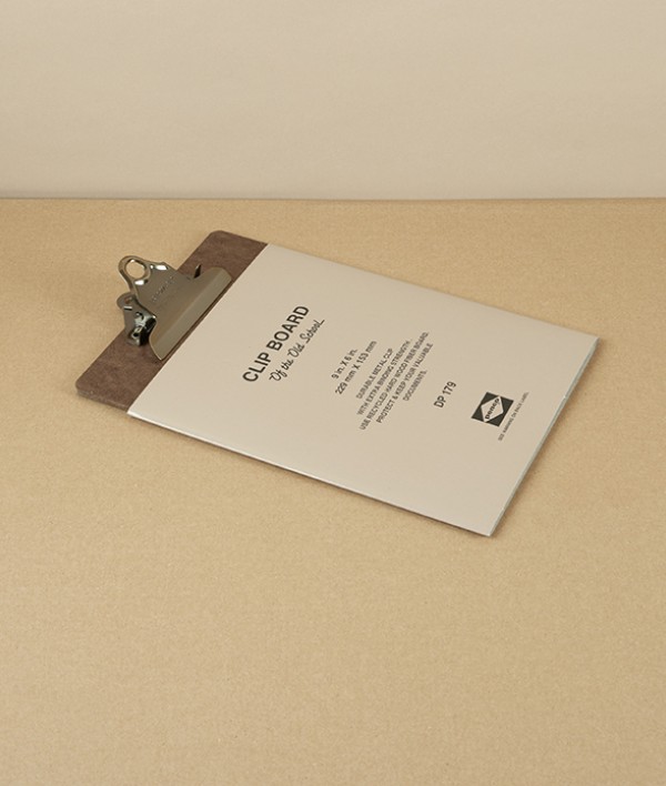 Penco Hardboard Clipboard with Bronze Clip, A5