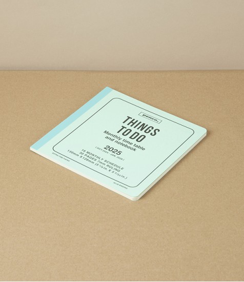 Penco Japanese Paper Monthly Planner 2025, Green