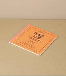 Penco Japanese Paper Monthly Planner 2025, Red