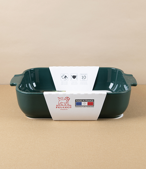 Peugeot Deep Ceramic Baking Dish, Forest Green