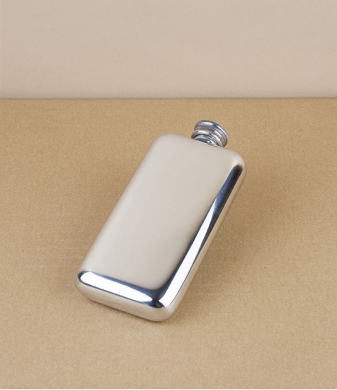 A R Wentworth English Pewter Hip Flask, 3oz