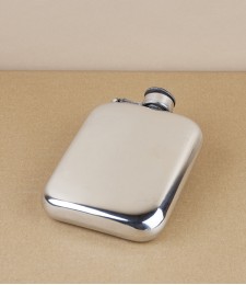 A R Wentworth English Pewter Hip Flask, 6oz