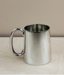 Half pint plain Sheffield pewter tankard