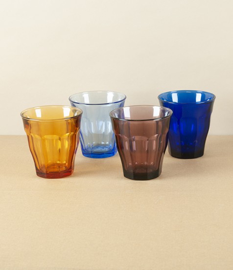 Picardie Coloured Tumblers, Set of 4, Intense