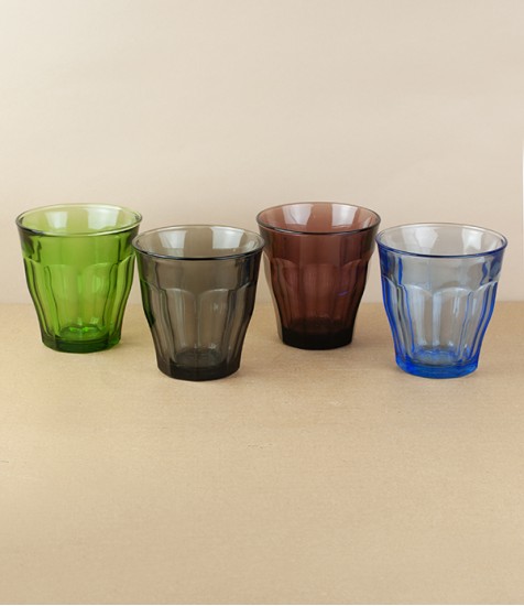 Picardie Coloured Tumblers, Set of 4, Naturals