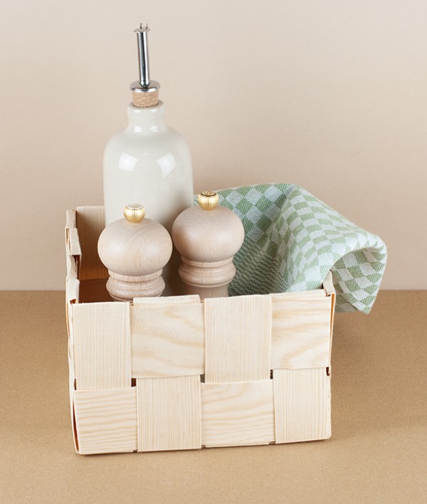 Estonian Pine-Strip Storage Basket