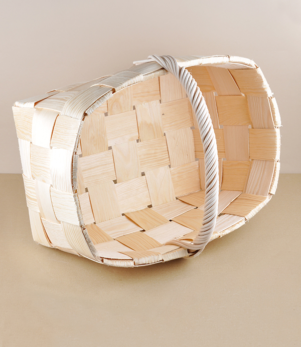 Finnish woven birch shopper or trug