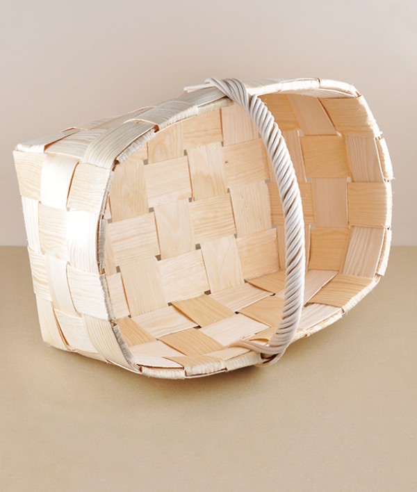 Finnish woven birch shopper or trug