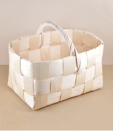 Finnish woven birch shopper or trug
