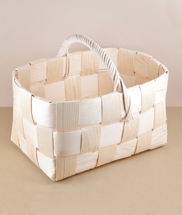 Finnish woven birch shopper or trug