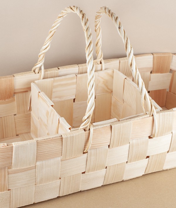 Estonian Pine-Strip Storage Basket