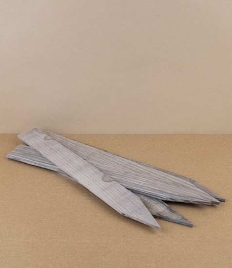 Hand-made wooden plant labels