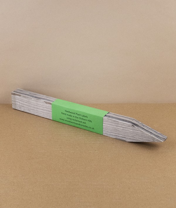 Hand-made wooden plant labels