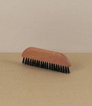 Pocket clothes brush, pear wood & bristle