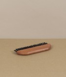 Pocket clothes brush, pear wood & bristle