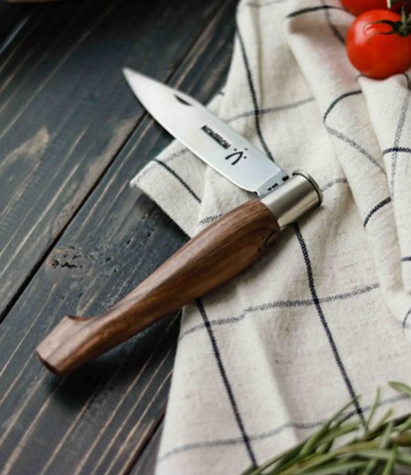 Nontron Penknife Nº22, Walnut, 8cm