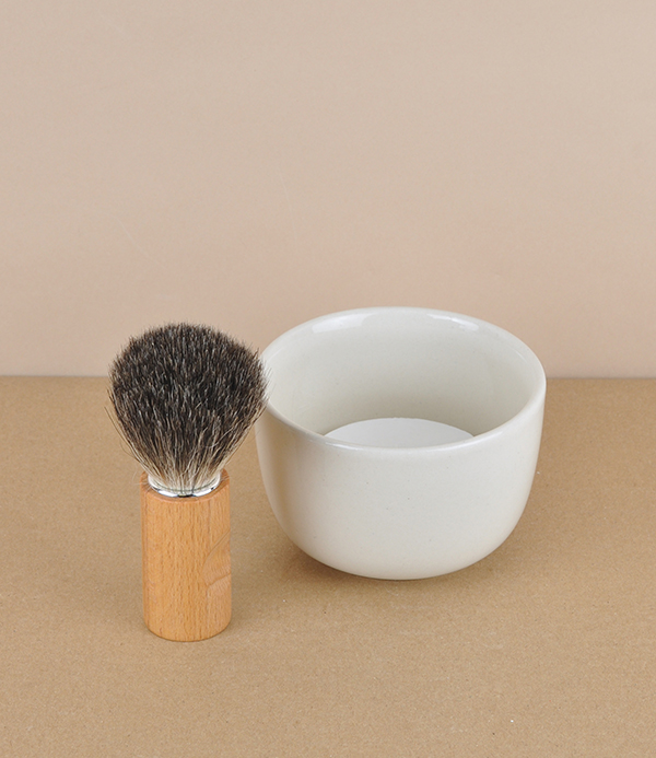 Ceramic Bolesławiec shaving mug