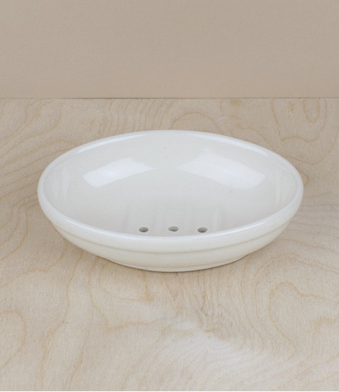 Polish Bolesławiec Oval Ceramic Soap Dish