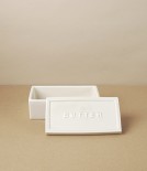 Semi-Porcelain Rectangular Butter Dish
