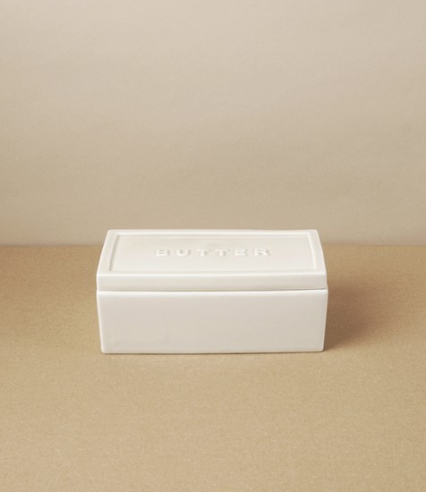 Semi-Porcelain Rectangular Butter Dish